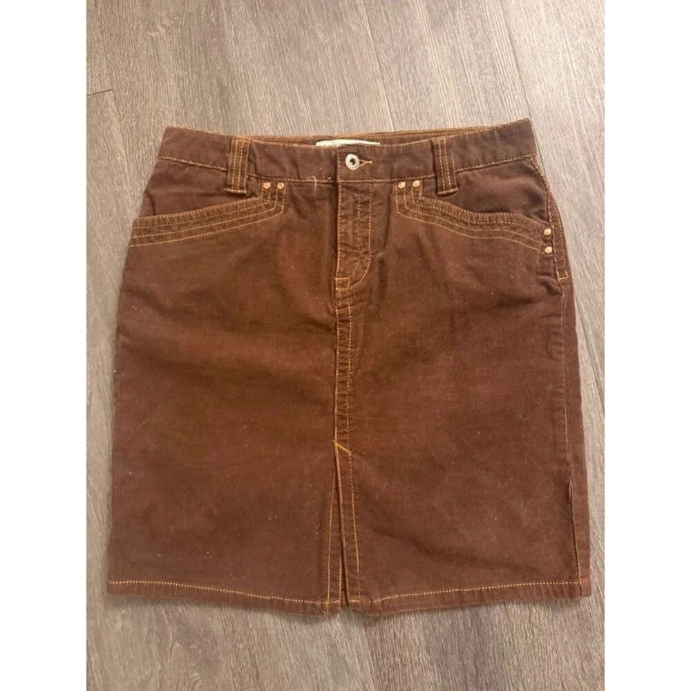 Tommy Hilfiger Brown Cordoroy Mini Skirt Size 10